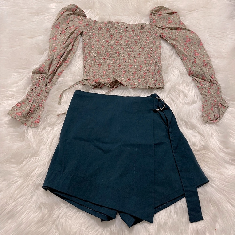 Crop Top and Skort Set